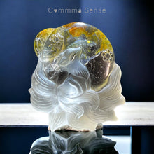 Load image into Gallery viewer, 黃膠花月狐擺設 Yellow Hematite Quartz