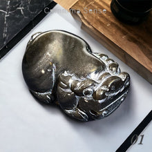 Load image into Gallery viewer, 銀曜石貔貅擺設 Silver Obsidian Brave Troops