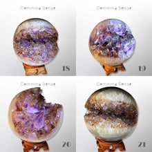 Load image into Gallery viewer, 巴西紫鈦晶開口笑 Amethyst Rutilated Quartz