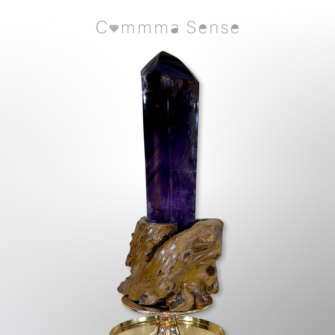 烏拉圭紫水晶柱連訂製木座 Amethyst