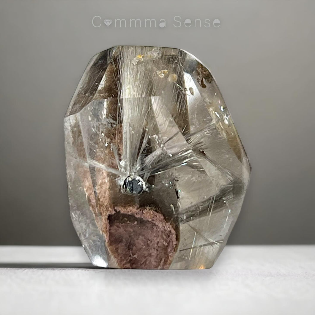 黑銀鈦晶石 Black Rutilated Quartz