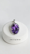 Load image into Gallery viewer, 烏拉圭紫水晶925純銀鏤空吊墜 Amethyst Silver Pendant
