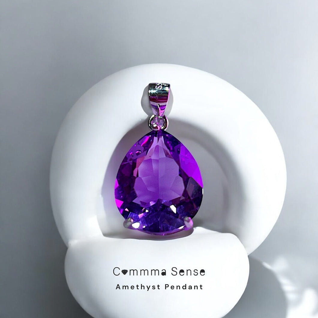 烏拉圭紫水晶銀吊墜 Amethyst Silver Pendant