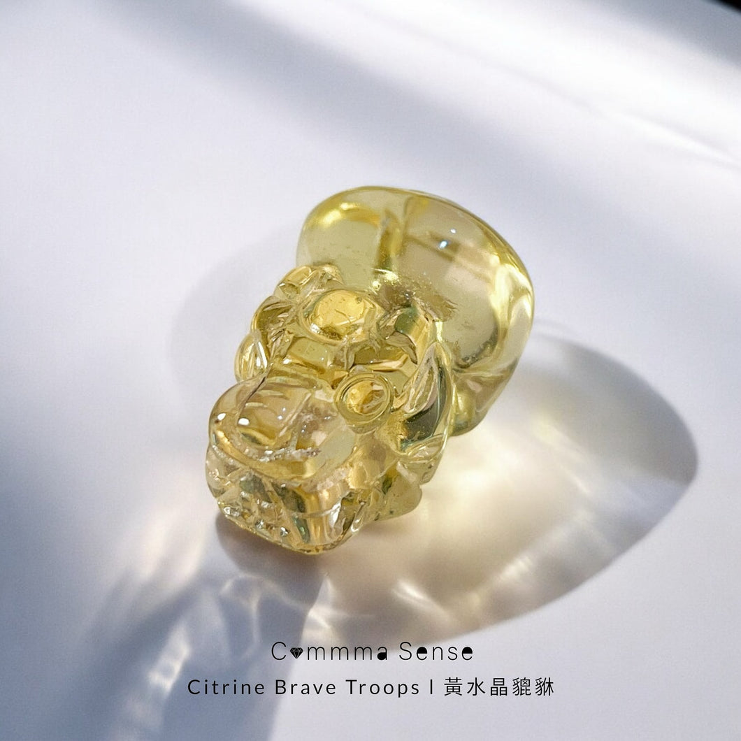 純天然巴西黃水晶貔貅 Citrine Brave Troops