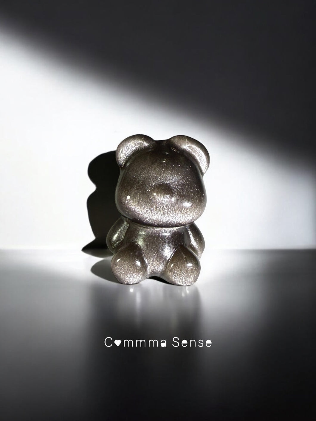銀曜石小熊配飾 Silver Obsidian Bear Charms
