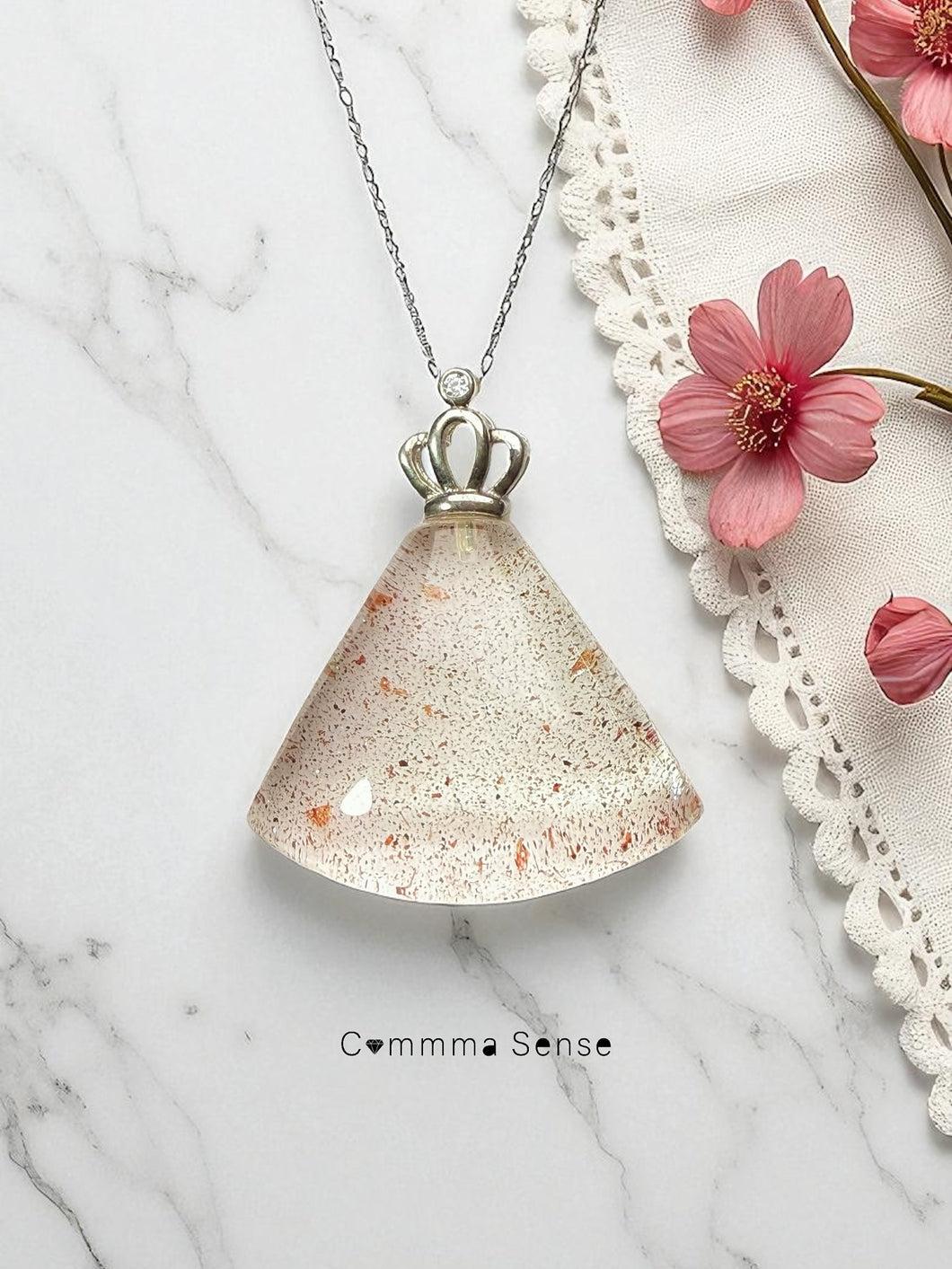 金草莓-紅超七吊墜 Lepidocrocite in Quartz Pendant