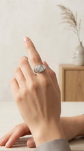 Load image into Gallery viewer, 天鐵925純銀戒指 Giebon Meteorite Silver Ring
