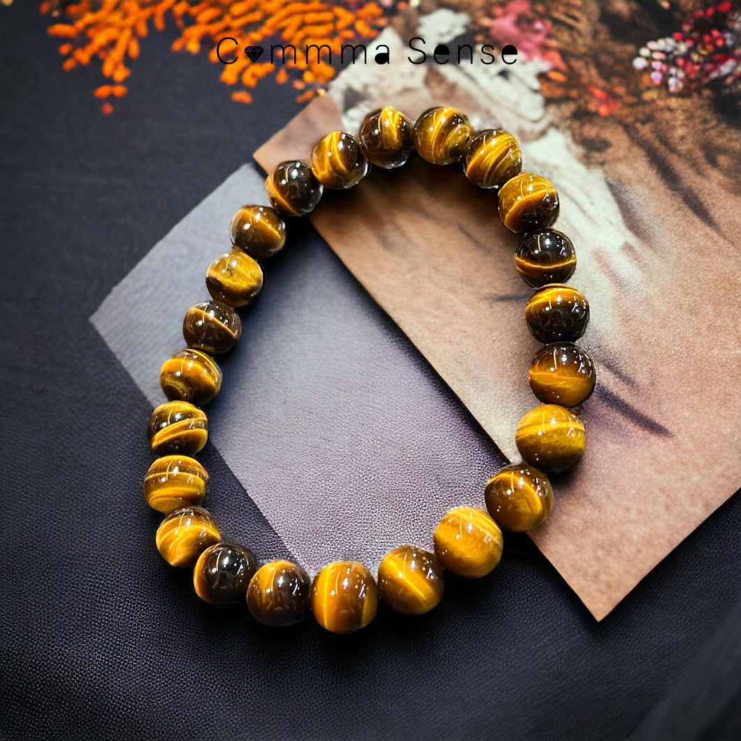 8mm黃金虎眼手鏈 Golden Tiger-Eye Bracelet