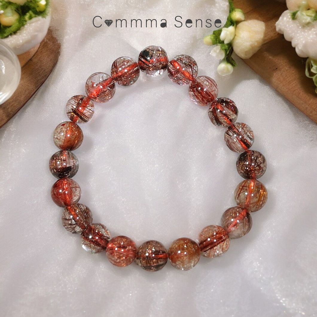 10mm 銅髮晶手鏈 Copper Rutilated Quartz Bracelet