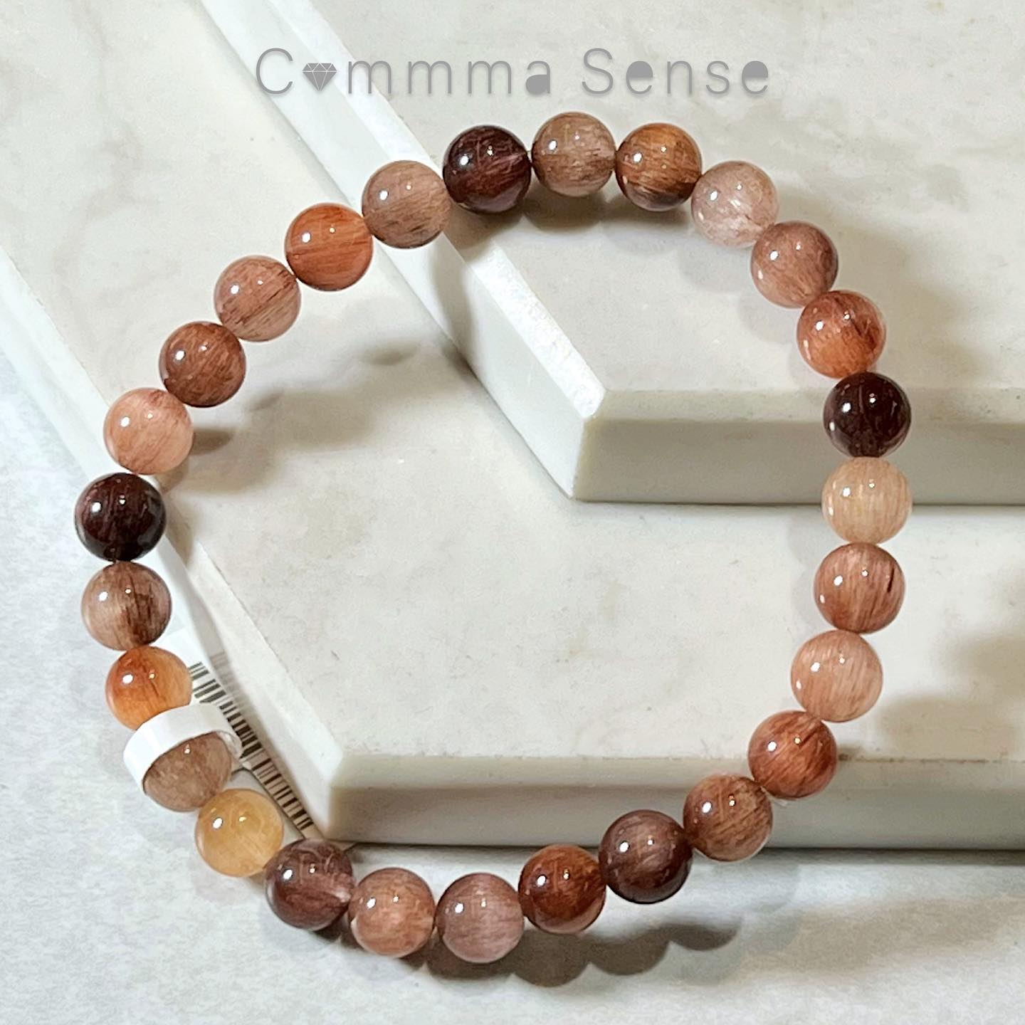 彩 紅兔毛手鏈 Red Rutilated Quartz. – Commma Sense Workshop Limited
