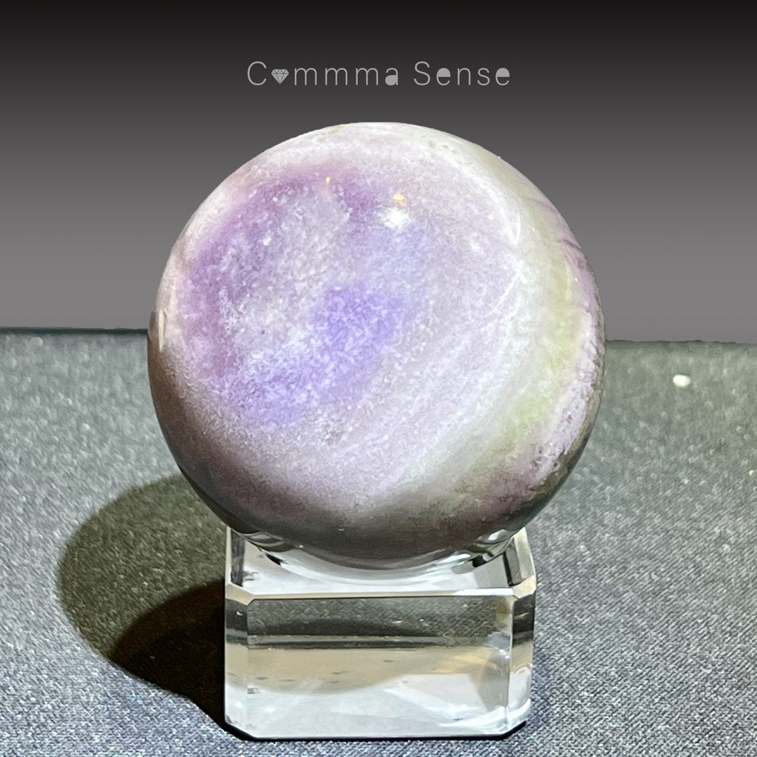 雙色雙眼香芋紫x綠螢石球 Fluorite Ball