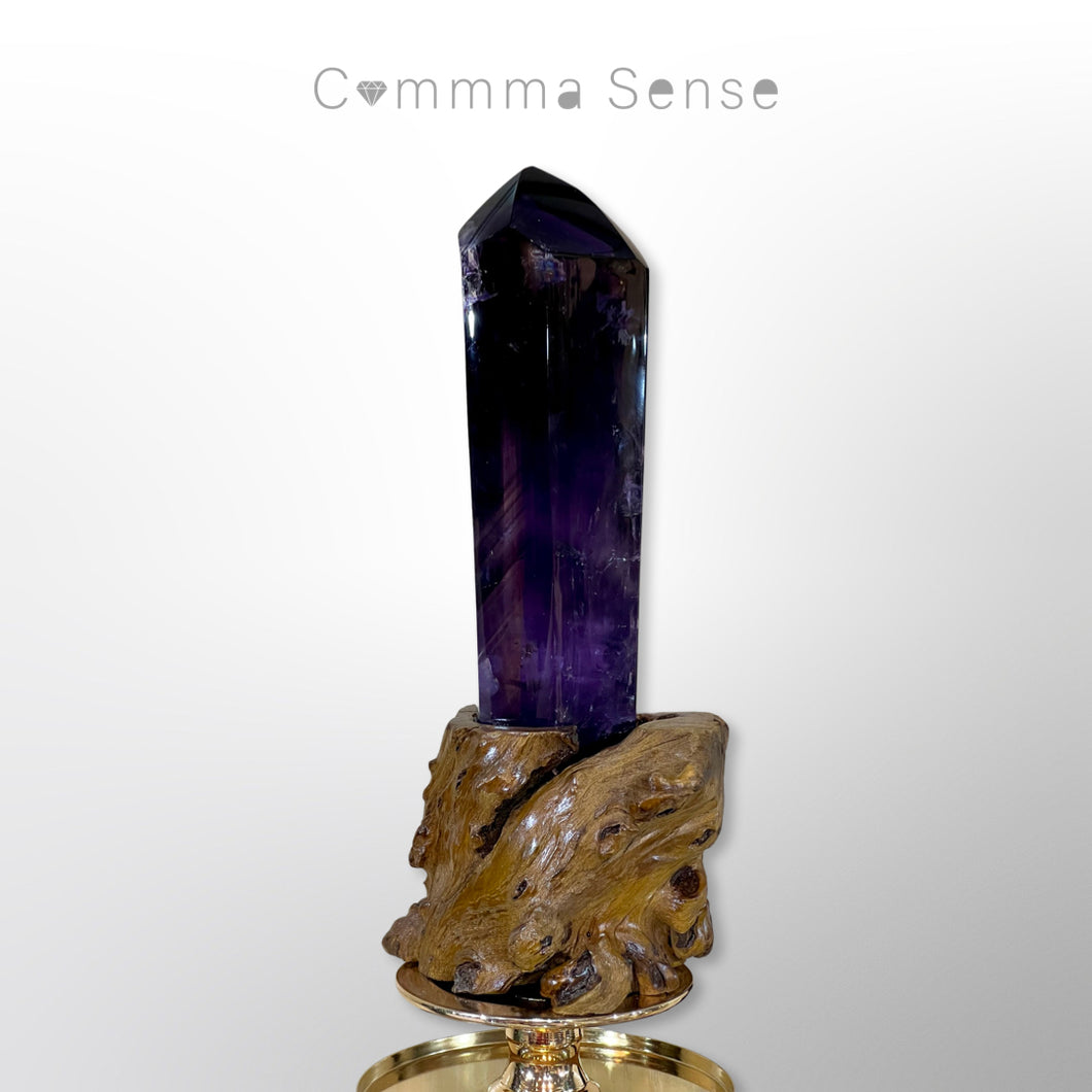 烏拉圭紫水晶柱連訂製木座Amethyst – Commma Sense Workshop Limited