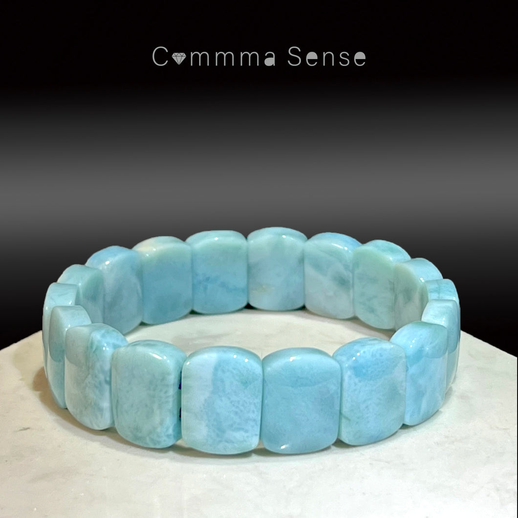 海紋石 / 拉利瑪 鈪形手鏈 Larimar Bracelet