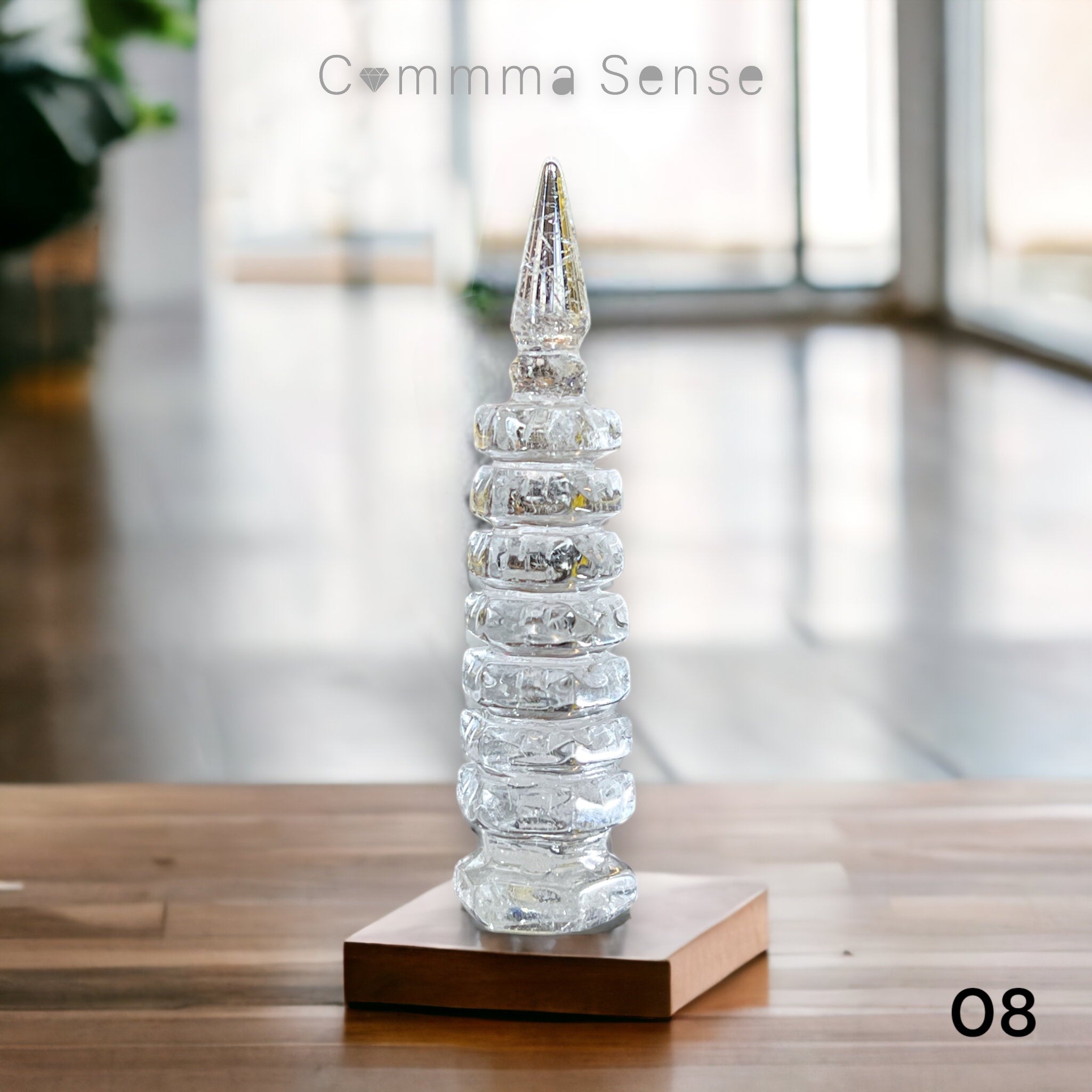 白水晶文昌塔Rock Quartz Chinese WenChang Tower – Commma Sense